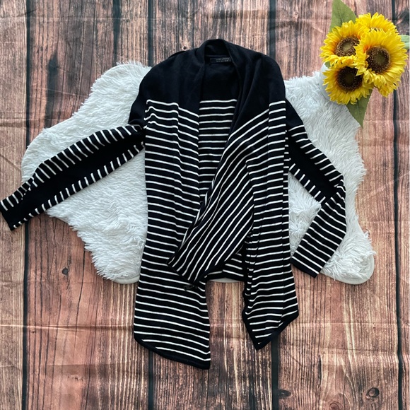 All Saints Drina Wool Striped Sweater Cardigan - Picture 3 of 9